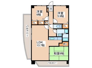 エンデバー武蔵の物件間取画像